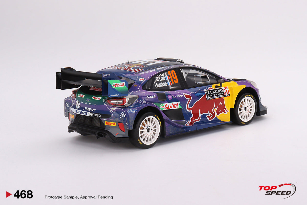 Topspeed 1:18 Ford Puma Rally1 #19 M-Sport Ford WRT 2022 Rally Monte Carlo Winner TS0468