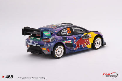 Topspeed 1:18 Ford Puma Rally1 #19 M-Sport Ford WRT 2022 Rally Monte Carlo Winner TS0468