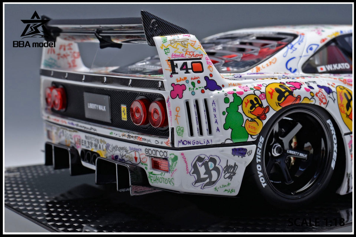 [Preorder] BBA model 1:18 Ferrari F40 LBWK Widebody Hand-Drawn Graffiti Livery