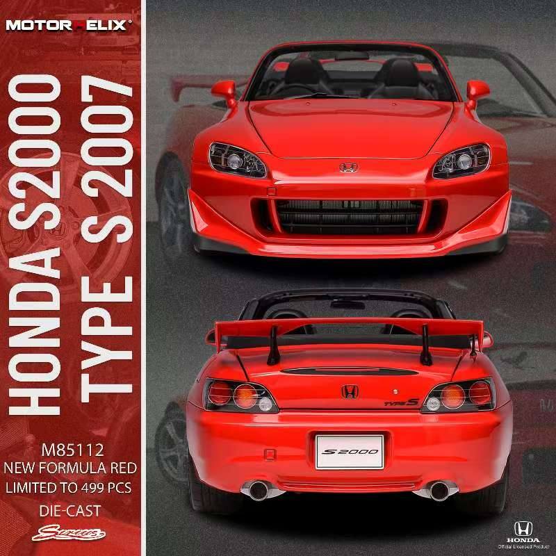 Motorhelix 1:18 Honda S2000 TYPE S 2007 (2 Colours)