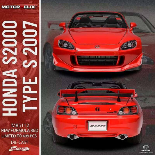 Motorhelix 1:18 Honda S2000 TYPE S 2007 (2 Colours)