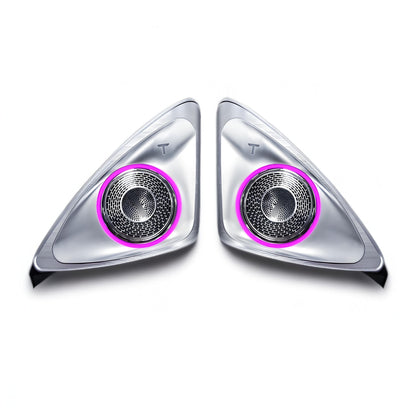 TESERY 4D Rotating LED Ambient Tweeter Speakers for Model Y Juniper / Model 3 Highland