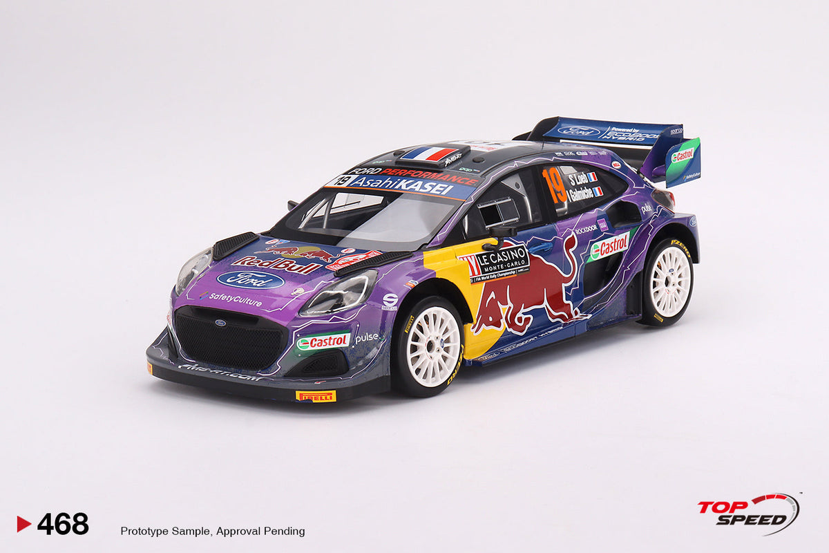 Topspeed 1:18 Ford Puma Rally1 #19 M-Sport Ford WRT 2022 Rally Monte Carlo Winner TS0468