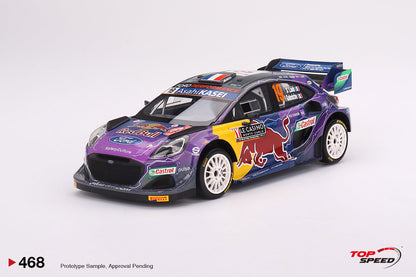 Topspeed 1:18 Ford Puma Rally1 #19 M-Sport Ford WRT 2022 Rally Monte Carlo Winner TS0468