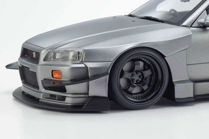 [Preorder] Kyosho 1:18 Nissan Skyline GT-R (R34) Khyzyl Saleem Grey KSR18068MG