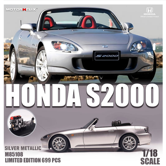 MOTORHELIX 1:18 Honda S2000 (AP2) - Silver