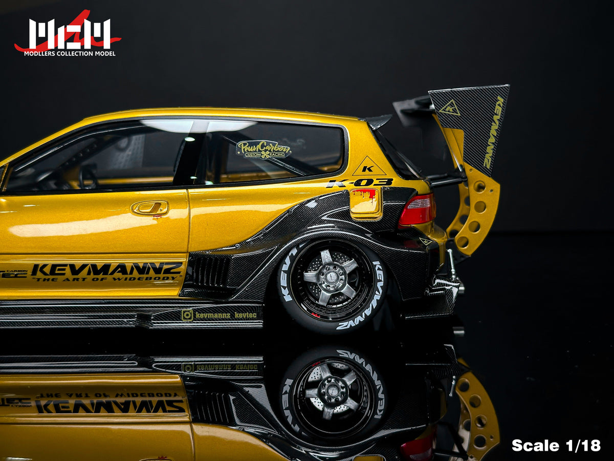 [Preorder] MCM 1:18 Honda Kevamannz 1996 EG6 Hatchback Wide  Body (5 Colours)