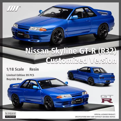 Motorhelix 1:18 Nissan Skyline GT-R (R32) Customized Version Bayside Blue MH029BE