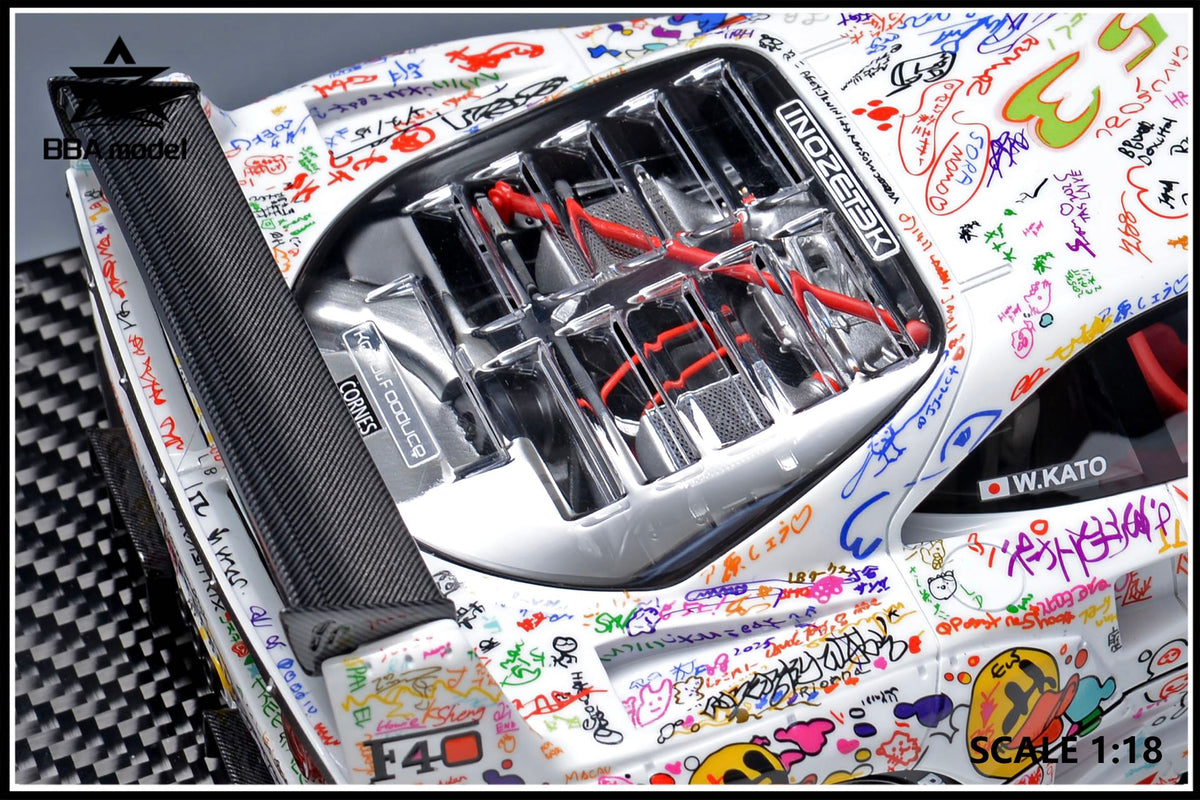 [Preorder] BBA model 1:18 Ferrari F40 LBWK Widebody Hand-Drawn Graffiti Livery