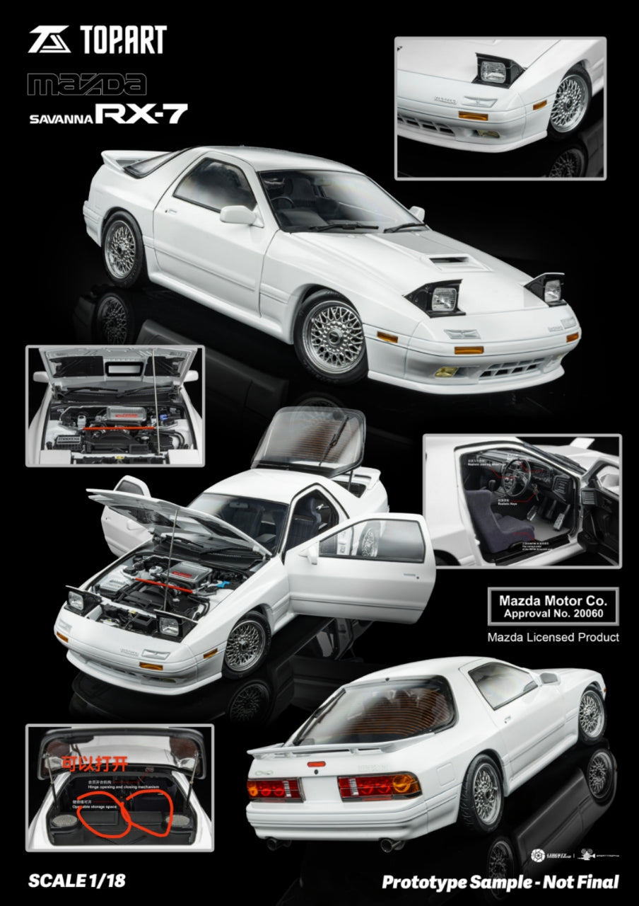 [Preorder] TOPART 1:18 Mazda RX7 FC3S 1989 (2 Versions)