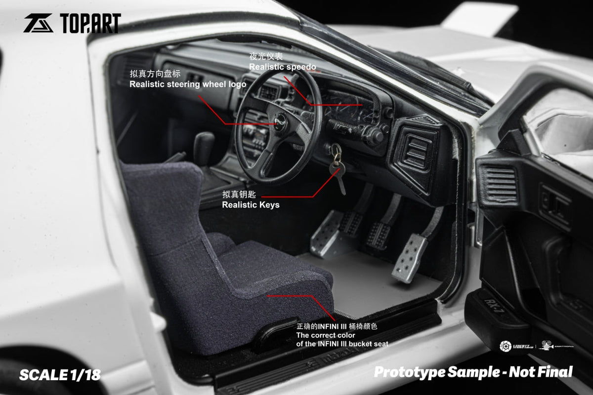 [Preorder] TOPART 1:18 Mazda RX7 FC3S 1989 (2 Versions)