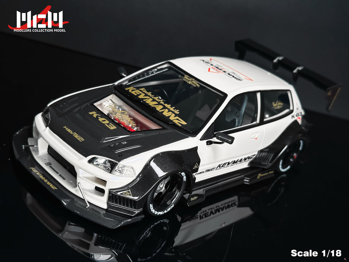 [Preorder] MCM 1:18 Honda Kevamannz 1996 EG6 Hatchback Wide  Body (5 Colours)