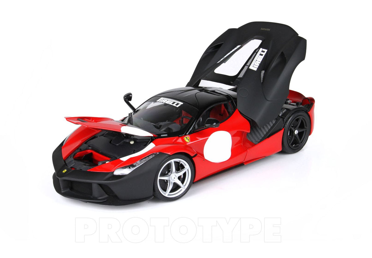 BBR 1:18 Ferrari LaFerrari Test 2012 Open Diecast Rosso Corsa 322 And Matt Black EXCLUSIVE BBR182236ST
