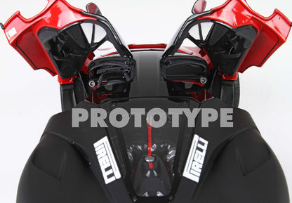 BBR 1:18 Ferrari LaFerrari Test 2012 Open Diecast Rosso Corsa 322 And Matt Black EXCLUSIVE BBR182236ST