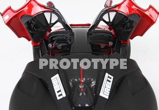 BBR 1:18 Ferrari LaFerrari Test 2012 Open Diecast Rosso Corsa 322 And Matt Black EXCLUSIVE BBR182236ST