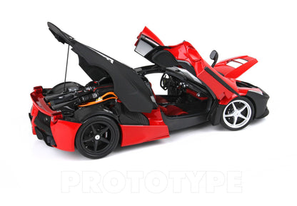 BBR 1:18 Ferrari LaFerrari Test 2012 Open Diecast Rosso Corsa 322 And Matt Black EXCLUSIVE BBR182236ST