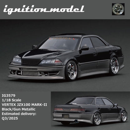 Ignition Model 1:18 VERTEX JZX100 MARK-II Black/Gun Metallic IG3579