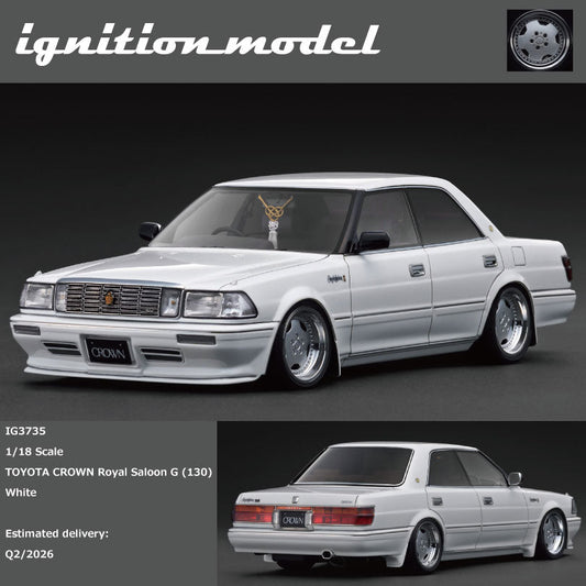 [Preorder] Ignition Model 1:18 TOYOTA CROWN Royal Saloon G (130)  White IG3735