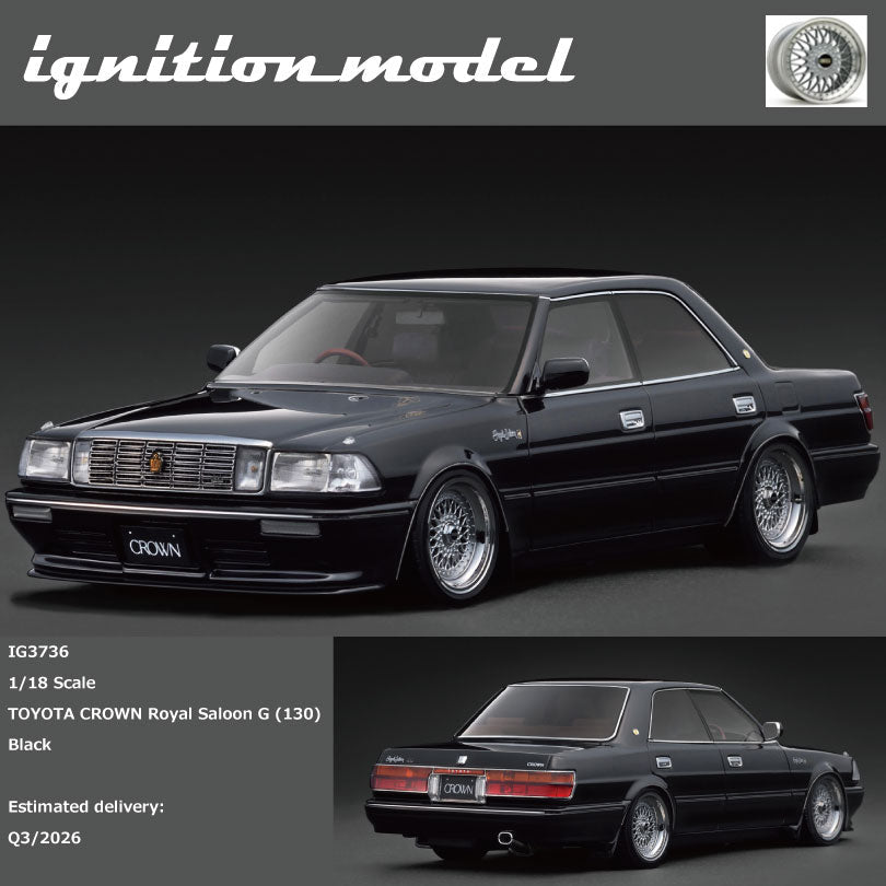 [Preorder] Ignition Model 1:18 TOYOTA CROWN Royal Saloon G (130) Black IG3736