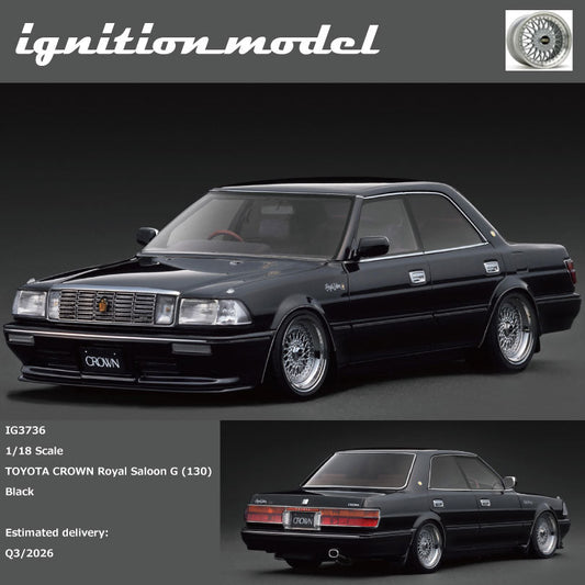 [Preorder] Ignition Model 1:18 TOYOTA CROWN Royal Saloon G (130) Black IG3736