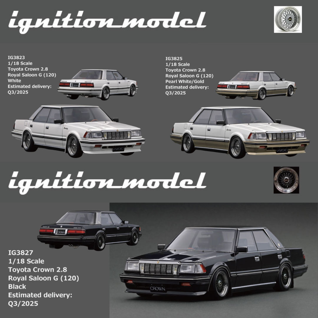 Ignition Model 1:18 Toyota Crown 2.8 Royal Saloon G (120) (3 Versions)