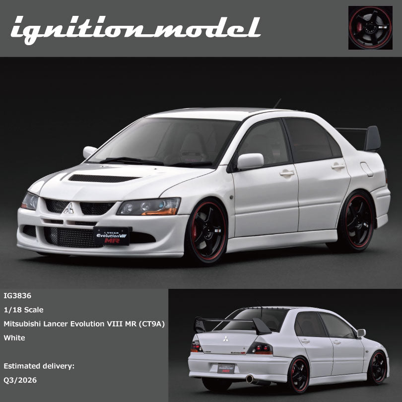Ignition Model 1:18 Mitsubishi Lancer Evolution Ⅷ MR (CT9A) White IG3836