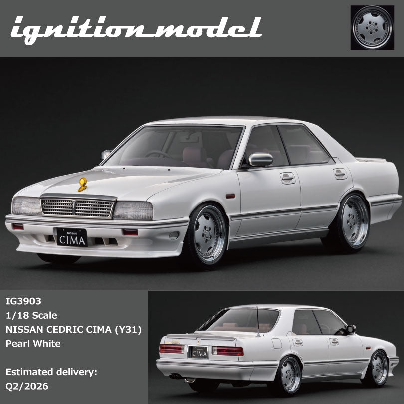 [Preorder] Ignition Model 1:18 NISSAN CEDRIC CIMA (Y31) Pearl White IG3903