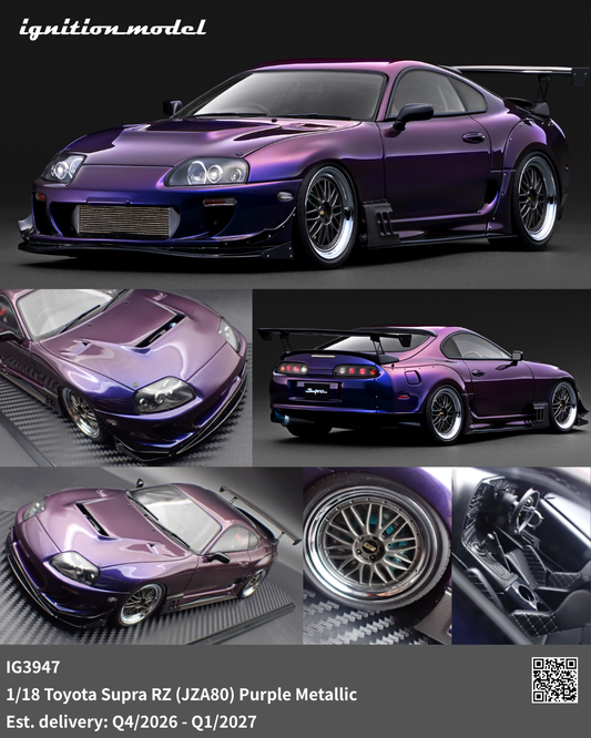 Ignition Model 1:18 Toyota Supra RZ (JZA80) Purple Metallic IG3947