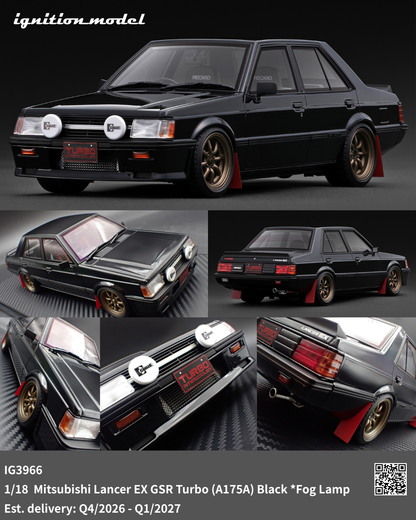 Ignition Model 1:18 Mitsubishi Lancer EX GSR Turbo (A175A) Black *Fog Lamp IG3966