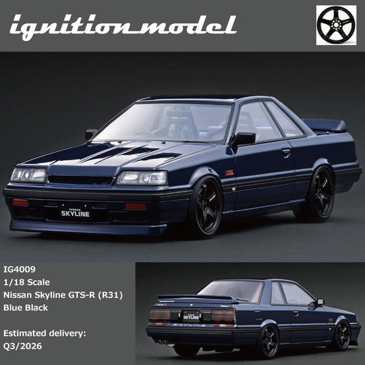 [Preorder] Ignition Model 1:18 Nissan Skyline GTS-R (R31) Blue Black IG4009