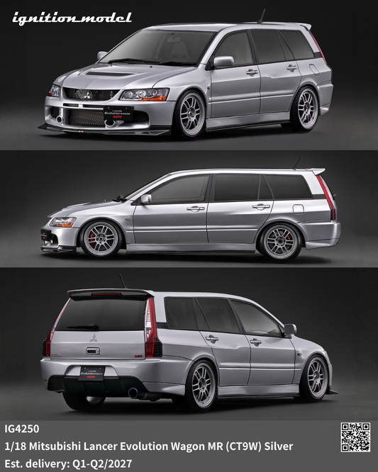 [Preorder] Ignition Model 1:18 Mitsubishi Lancer Evolution Wagon MR (CT9W) Silver IG4250