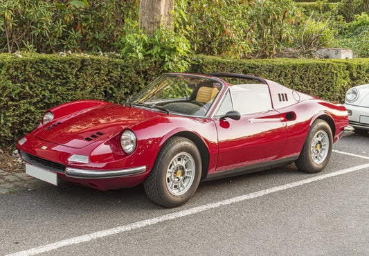 [Preorder] BBR 1:18 Ferrari Dino 246 GTS 1972 - Rosso Rubino - Beige P18152C