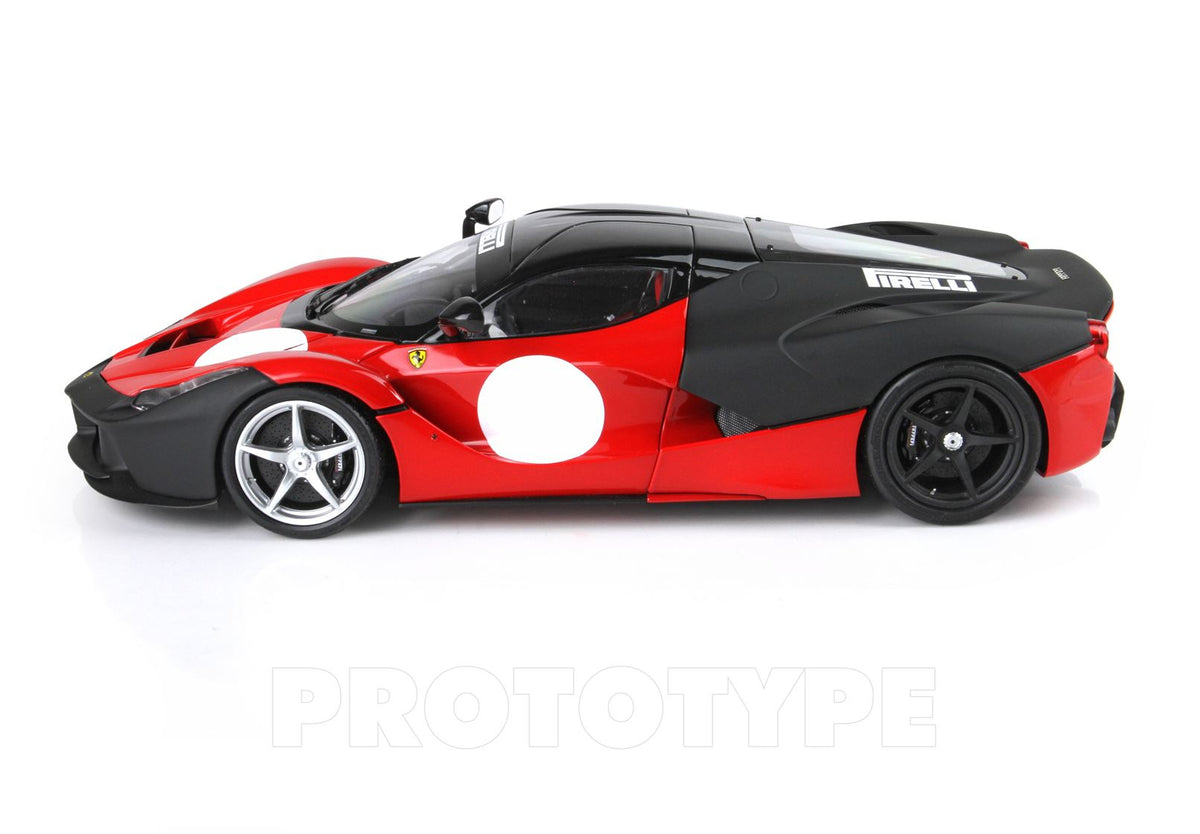 BBR 1:18 Ferrari LaFerrari Test 2012 Open Diecast Rosso Corsa 322 And Matt Black EXCLUSIVE BBR182236ST