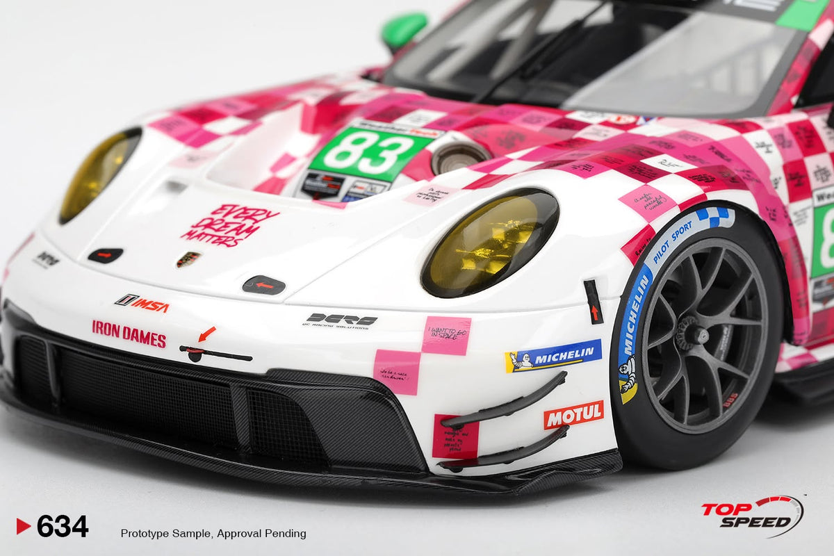 [Preorder] Topspeed 1:18 Porsche 911 GT3 R (992) #83 Iron Dames 2025 IMSA Daytona 24 Hrs TS0634