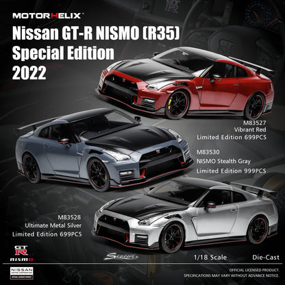 Motorhelix 1:18 Nissan GT-R NISMO (R35) Special Edition 2022 (3 Colors)