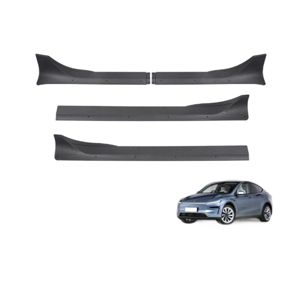 ABS Side Skirts Split Design for Tesla Model Y Juniper  | Tesery
