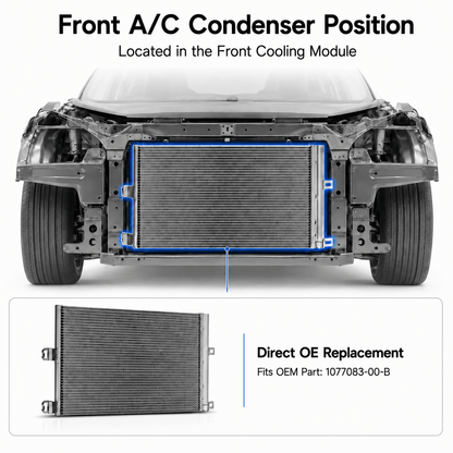 A/C Condenser for Tesla Model 3 2017–2020 (1077083-00-B)
