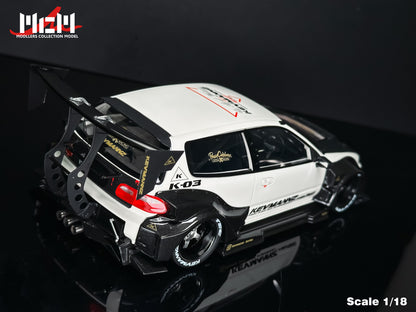 [Preorder] MCM 1:18 Honda Kevamannz 1996 EG6 Hatchback Wide  Body (5 Colours)