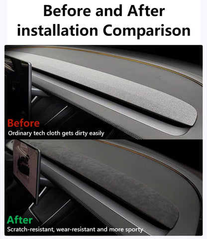 Alcantara Dashboard Replacement for Tesla Model Y Juniper / Model 3 Highland | Premium Matte Finish