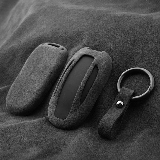 Alcantara Key Fob Cover for Tesla Model 3/Y/S/X | Full Protection