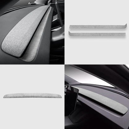 Alcantara Spliced Dash Trim for Tesla Model 3 Highland / Model Y Juniper (2PCS)