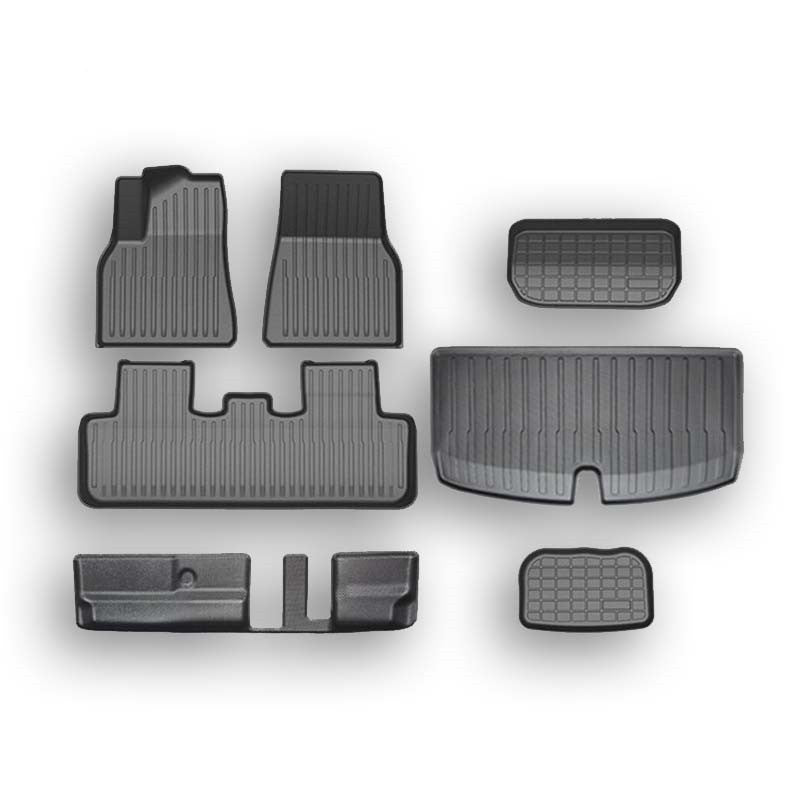 All Weather TPE Floor Mats for Tesla Model Y 7 Seats