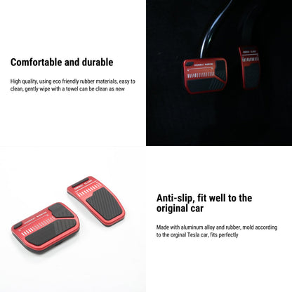 Anti-Slip Pedal Covers for Model 3/Y | 2-Piece Set | Aluminum