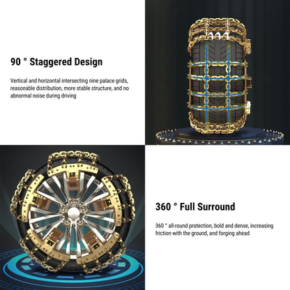 Flash Sale: Anti-Slip Snow Chains Nine Grid For Model Y/3/X/S