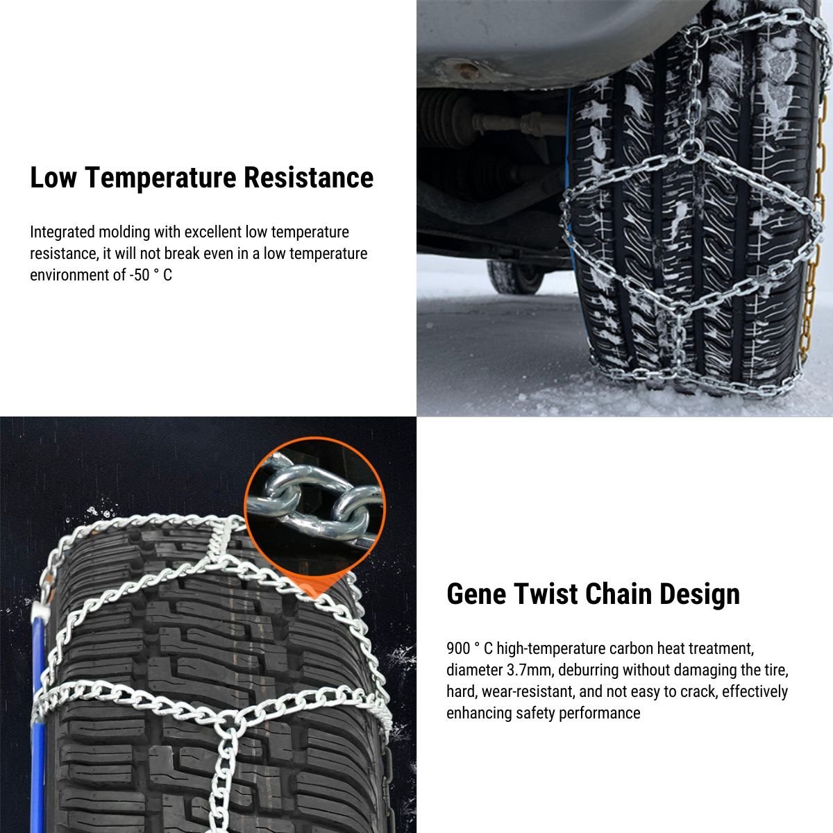 Automatic Tightening Snow Chains For Tesla Model Y Model 3