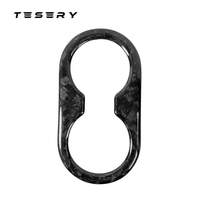 Backseat Cup Holder for Tesla Model 3 Model Y - Carbon Fiber Interior Mods
