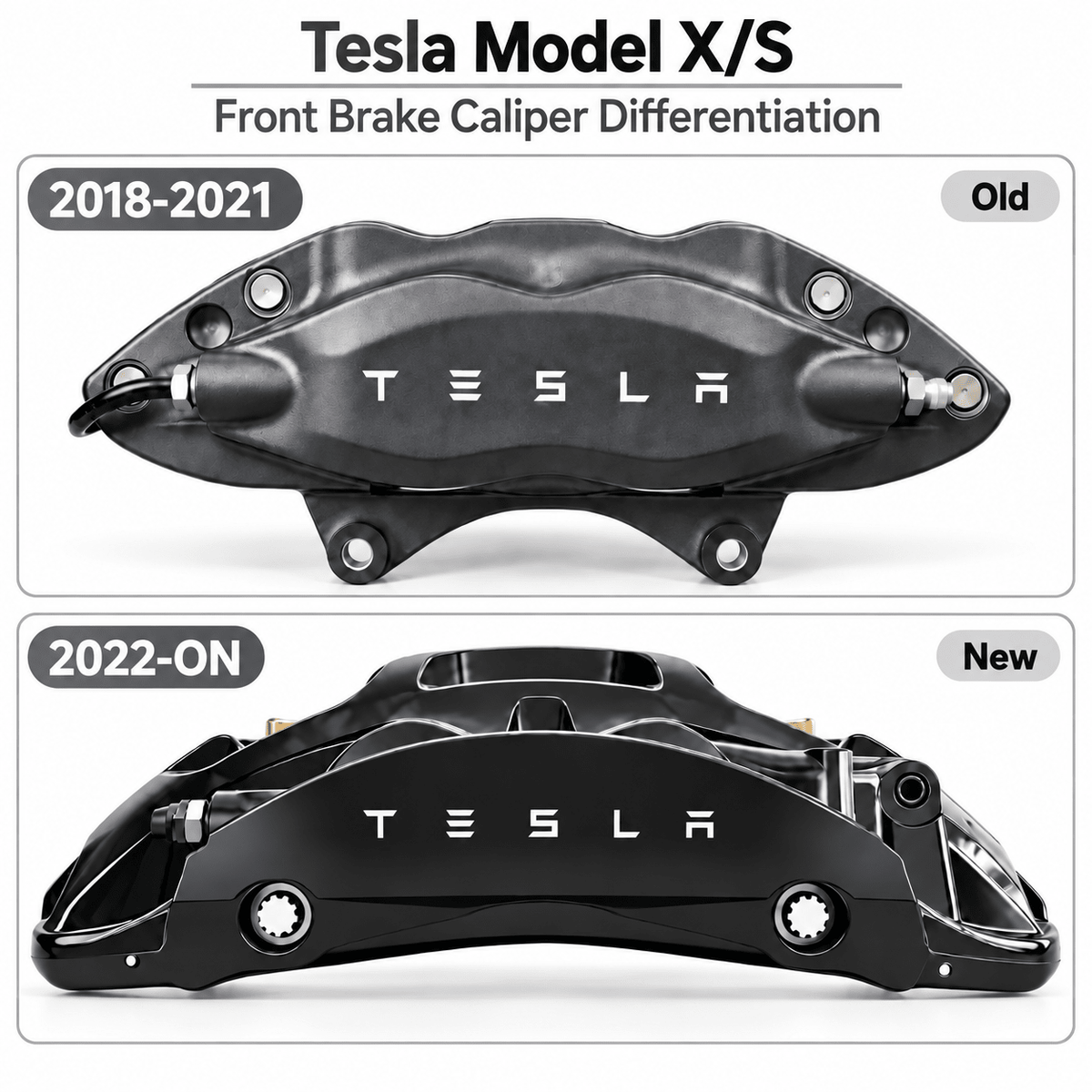 Brake Caliper Covers for Tesla Model S/X | 4-Piece Aluminum Set
