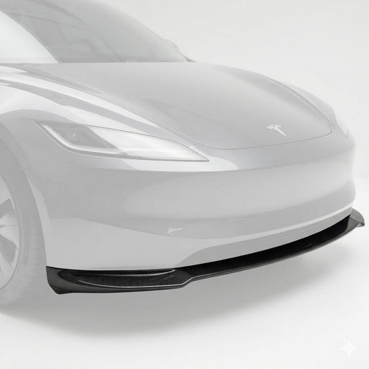 Carbon Fiber Front Lip Splitterc for Model 3 Highland - Exterior Upgrade