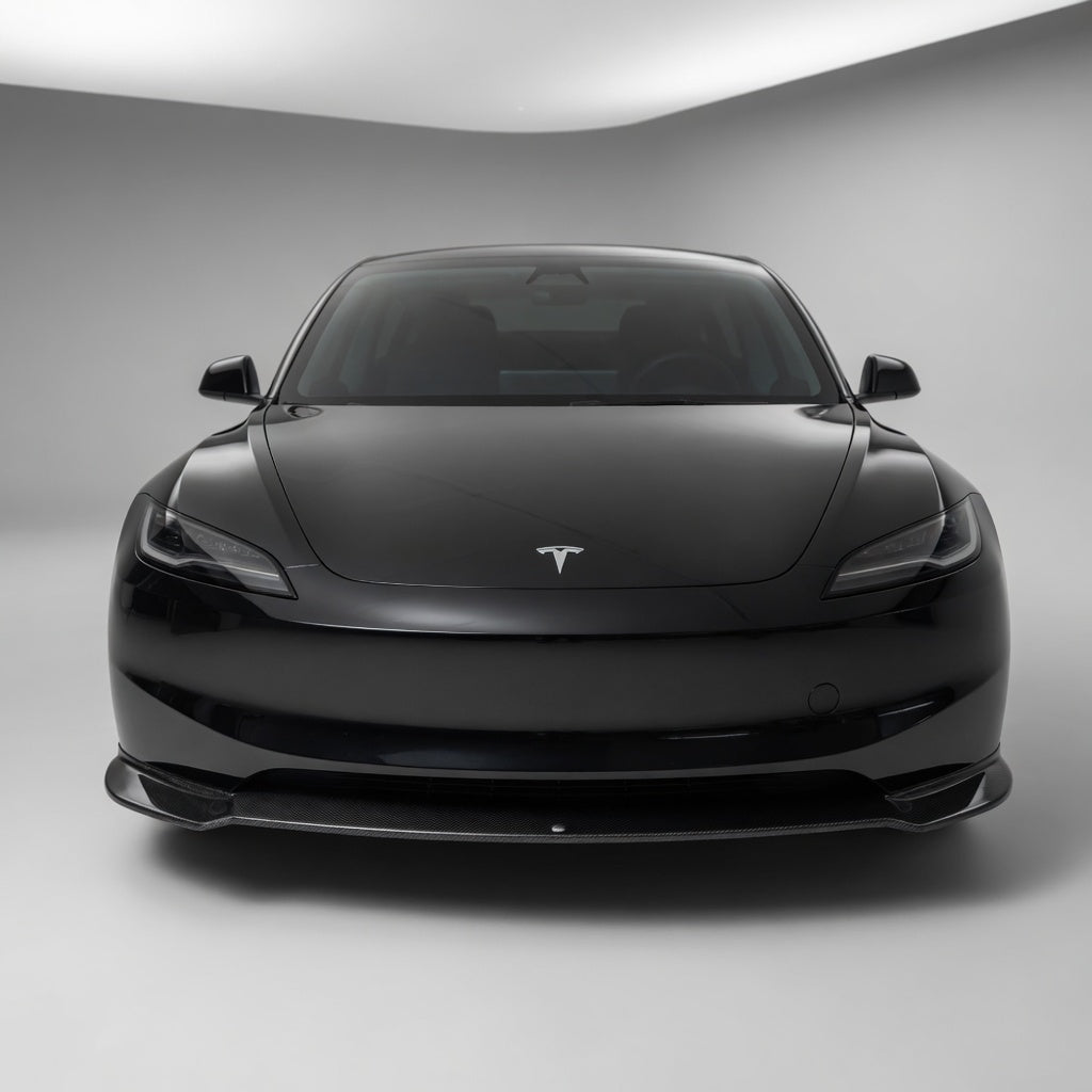 Carbon Fiber Front Lip Splitterc for Model 3 Highland - Exterior Upgrade
