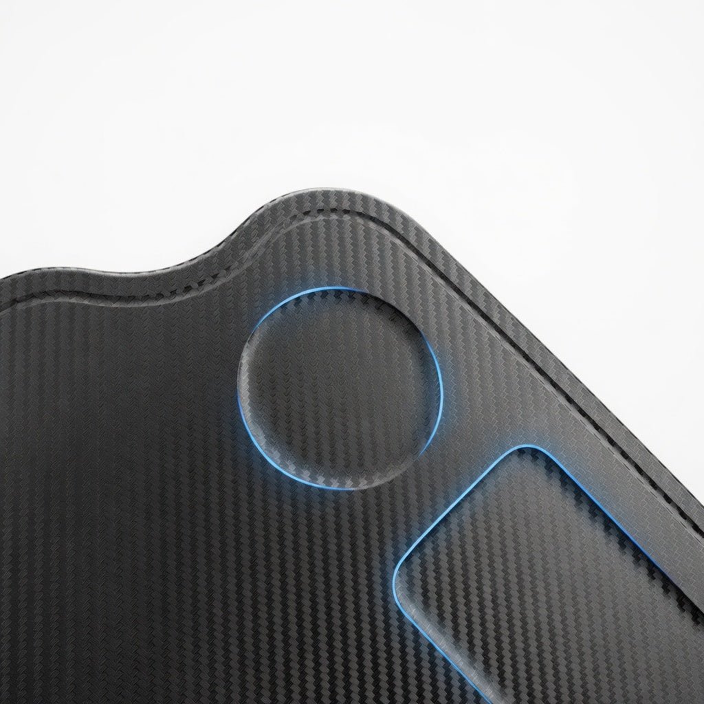 Carbon Fiber Pattern Foldable Working Tray Table for Model 3 Highland & Model Y Juniper | ABS